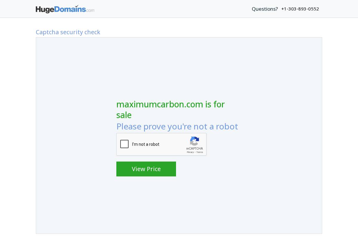 Maximumcarbon homepage screenshot
