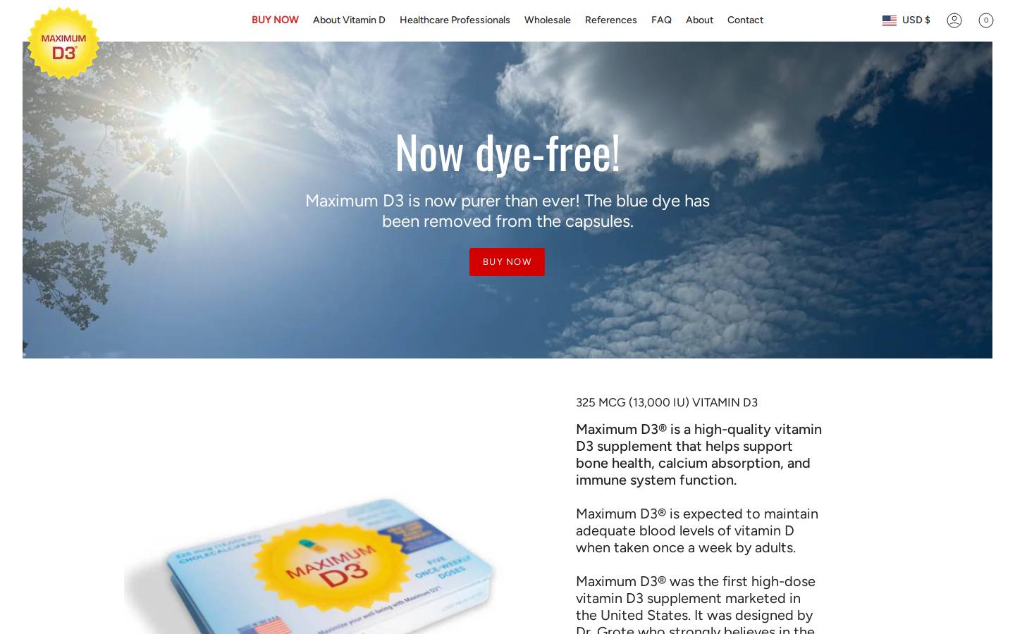 maximumd3.com homepage screenshot