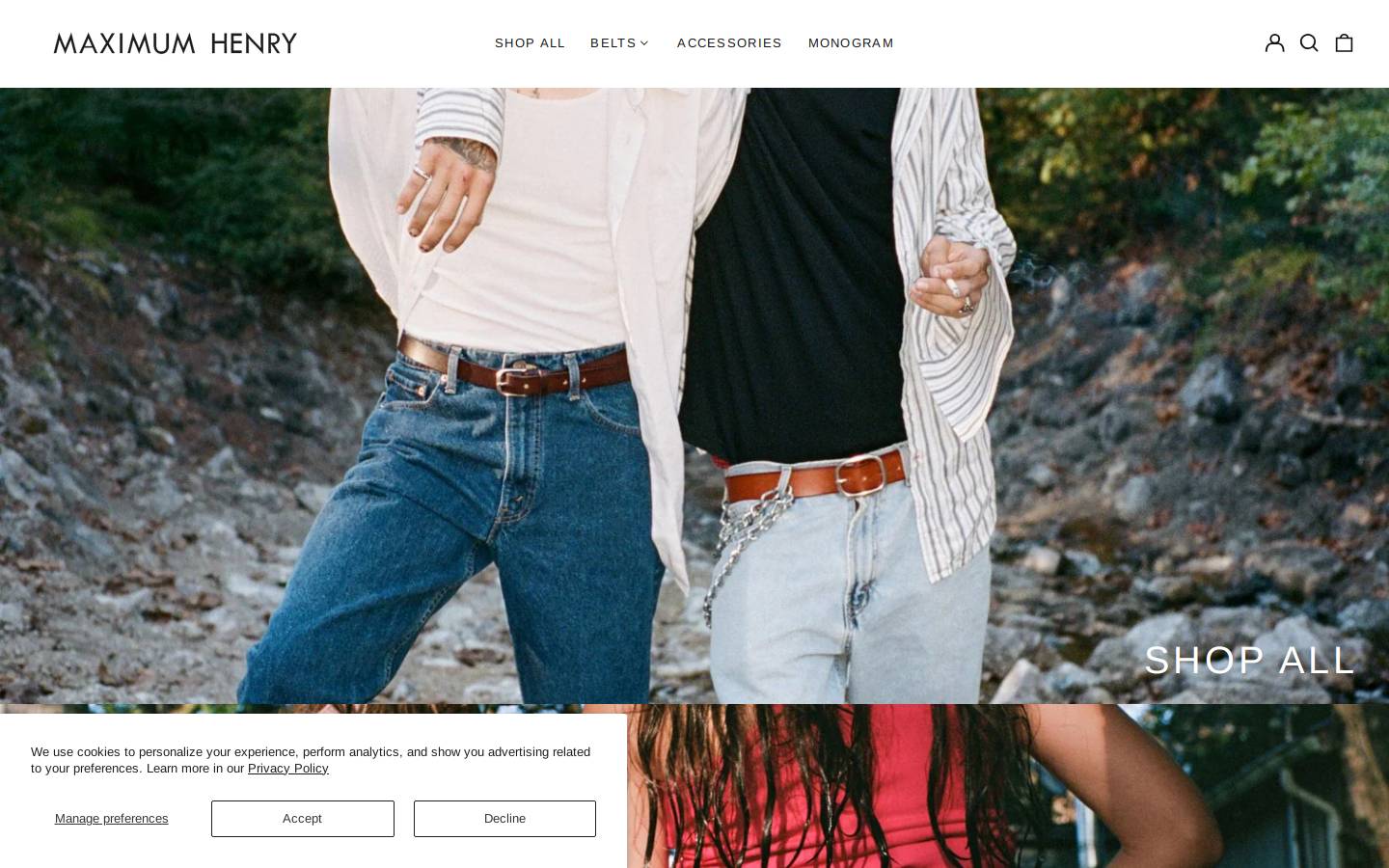 maximumhenry.com homepage screenshot