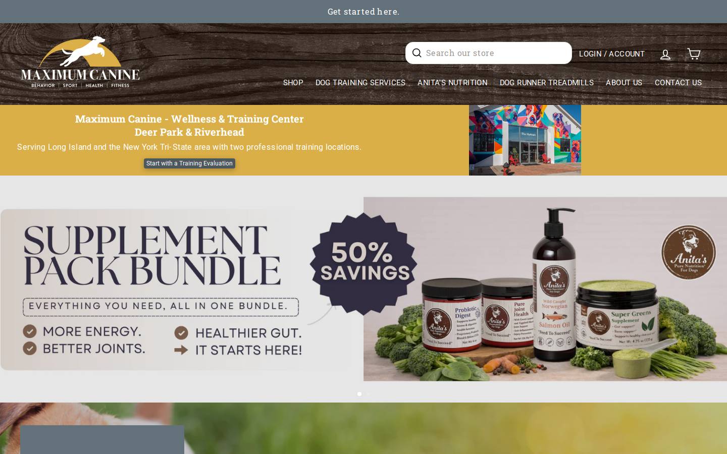 maximumk9service.com homepage screenshot