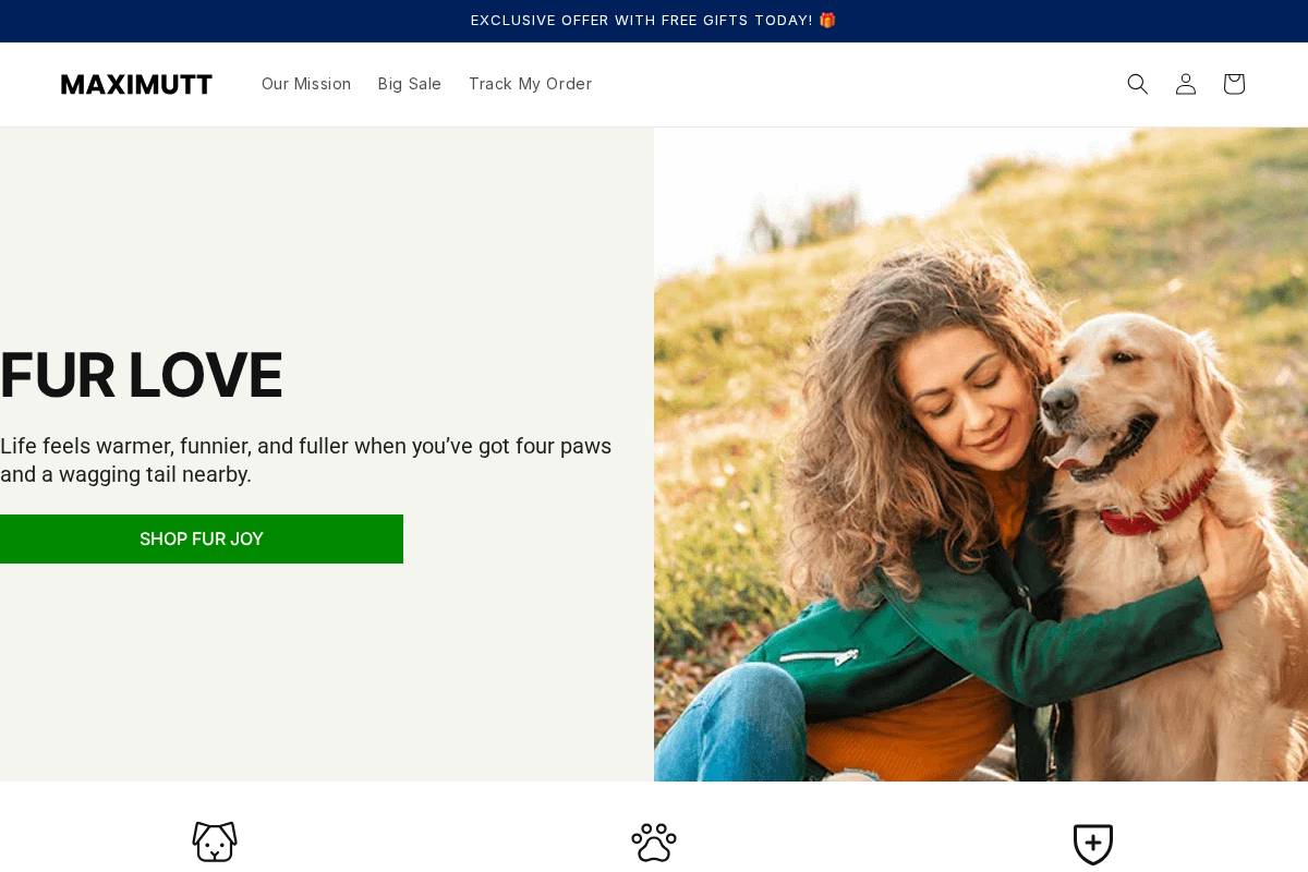 maximutt.com homepage screenshot