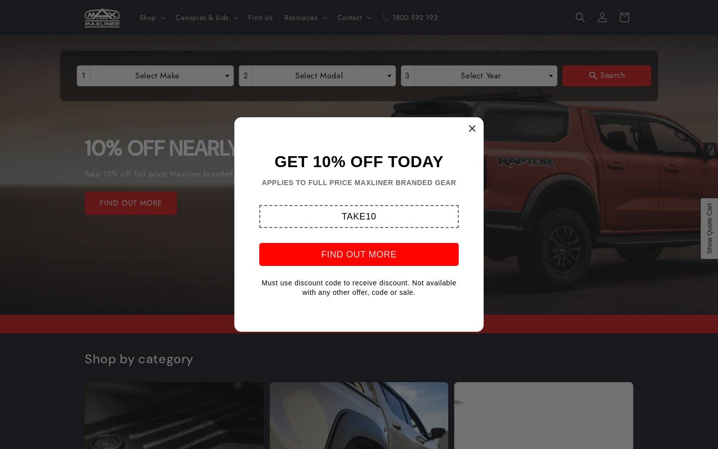 maxliner.com.au homepage screenshot