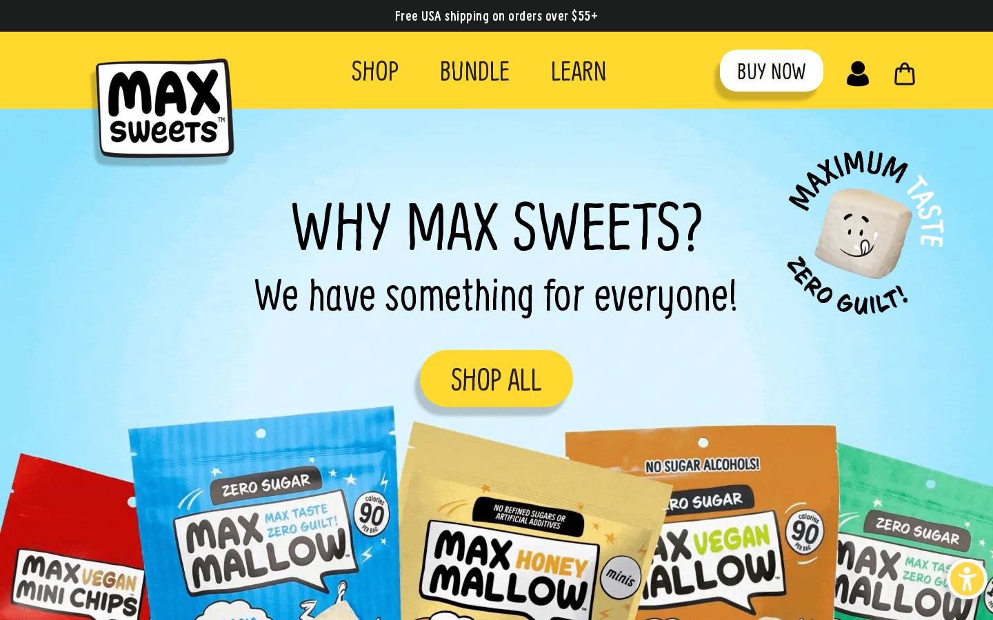 maxmallow.com homepage screenshot