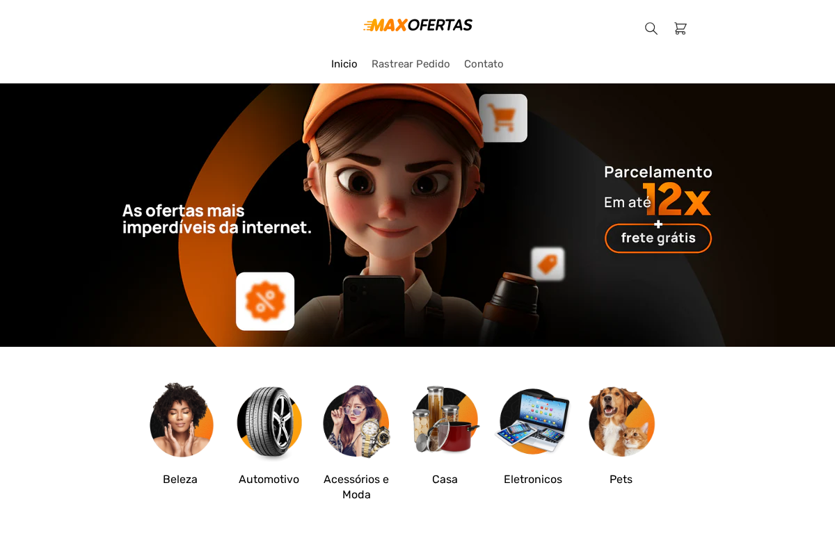 Max Ofertas homepage screenshot