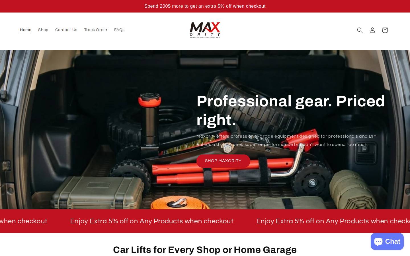 maxority.com homepage screenshot