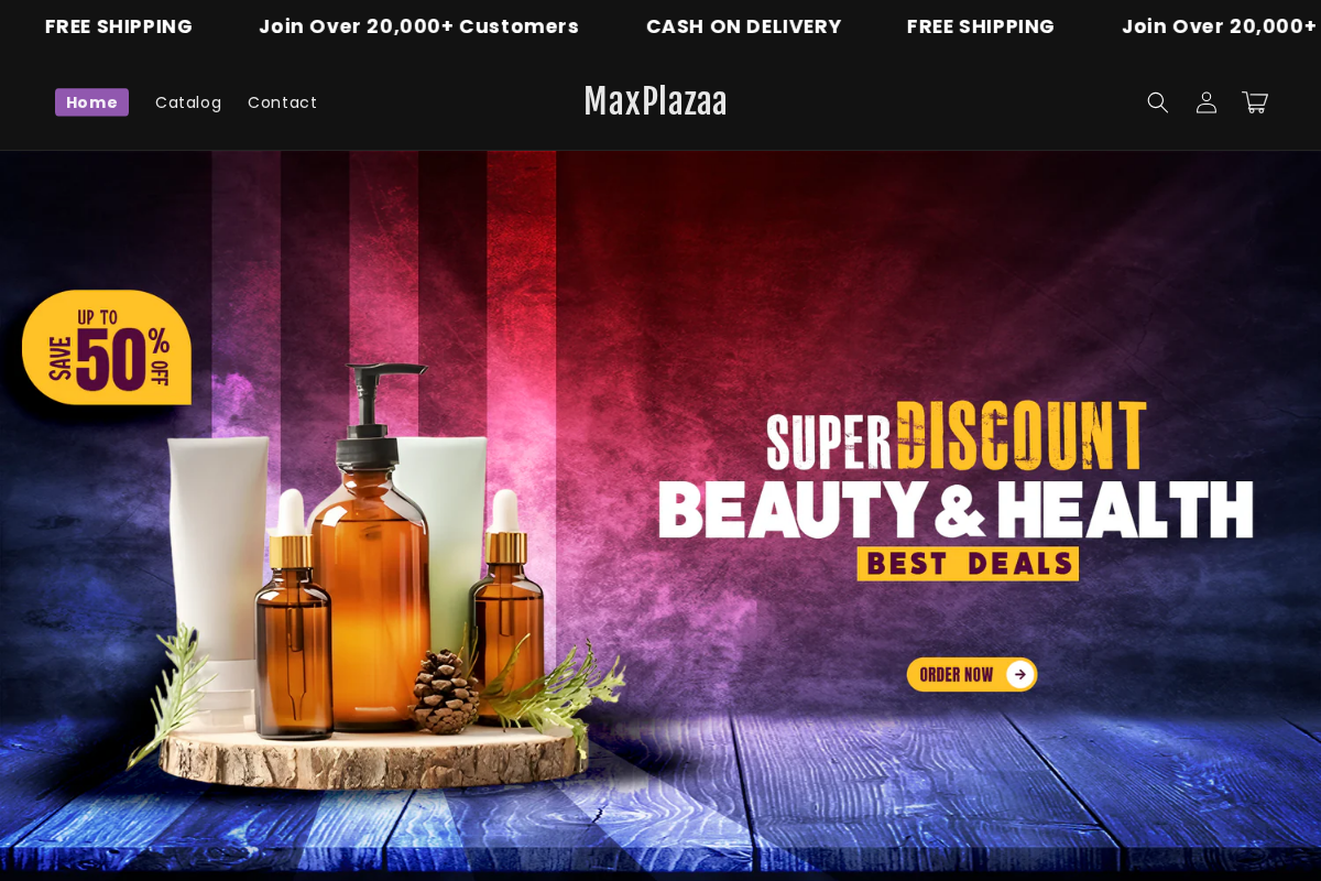 MaxPlazaa homepage screenshot