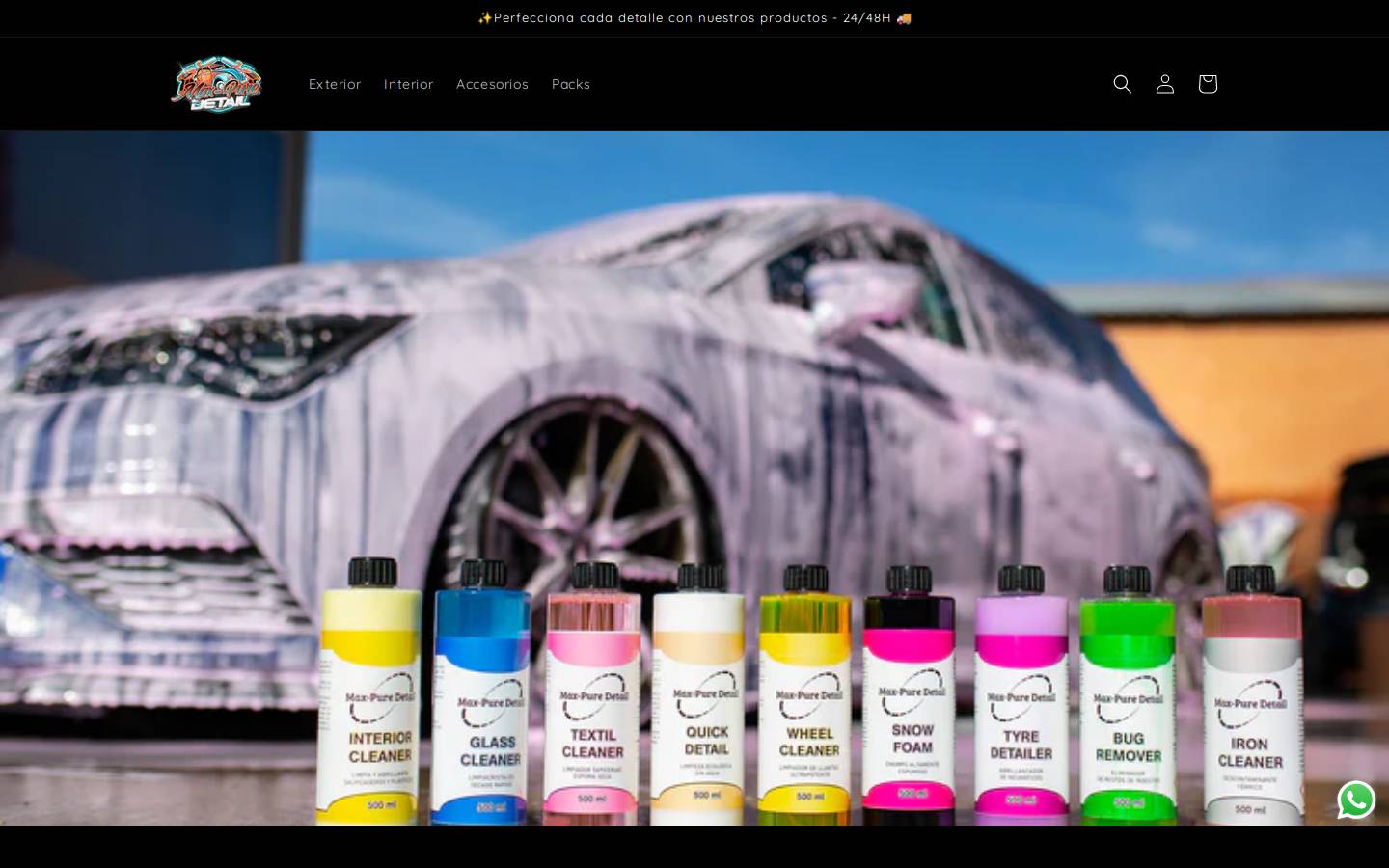 maxpuredetail.com homepage screenshot