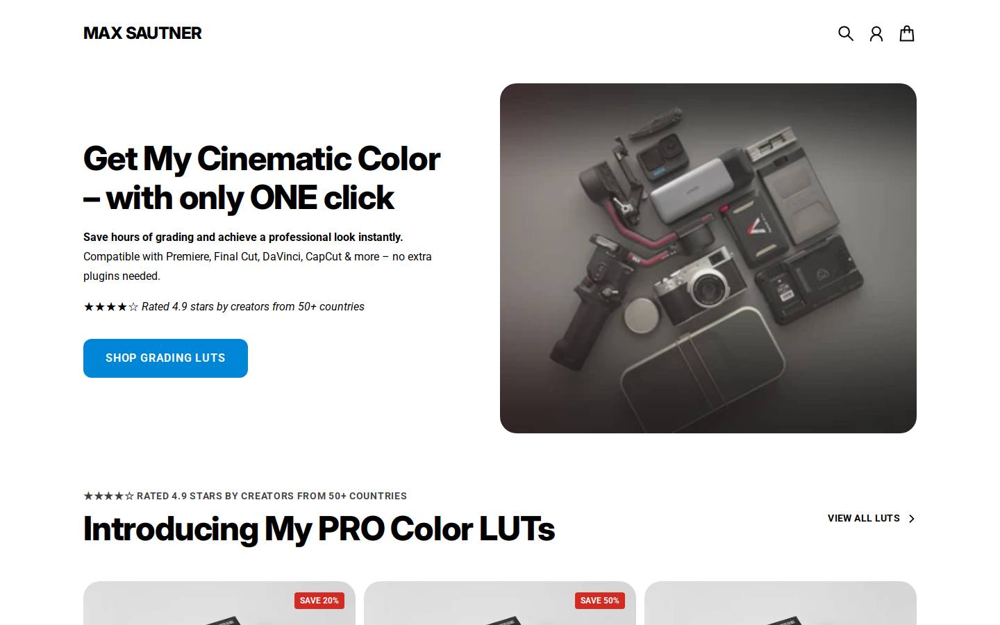 maxsautner.com homepage screenshot