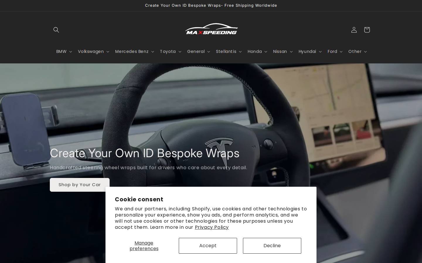 MaxSpeeding homepage screenshot