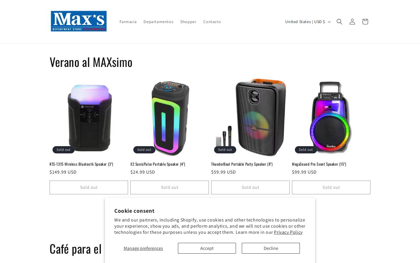 maxspr.com homepage screenshot
