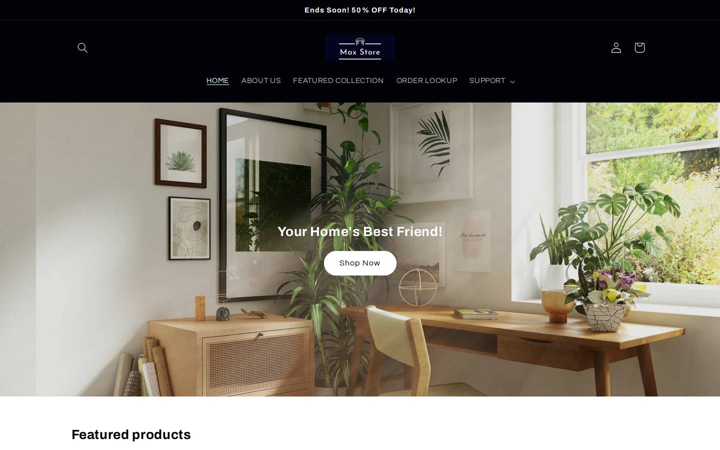 maxstoremyshop.com homepage screenshot