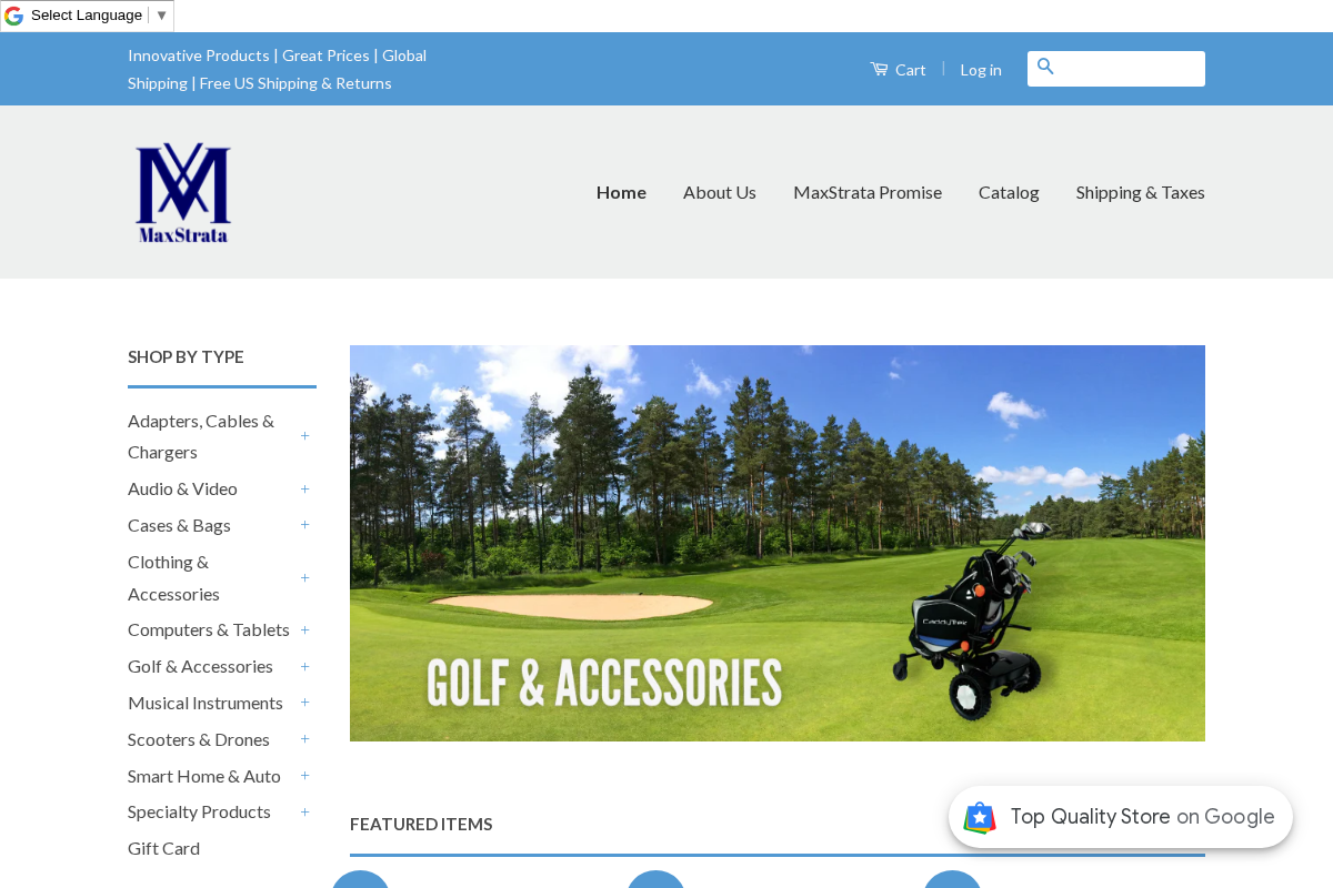 MaxStrata homepage screenshot