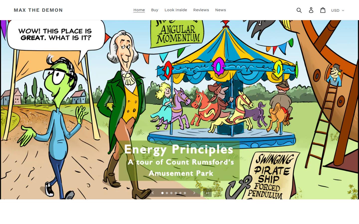 maxthedemon.com homepage screenshot