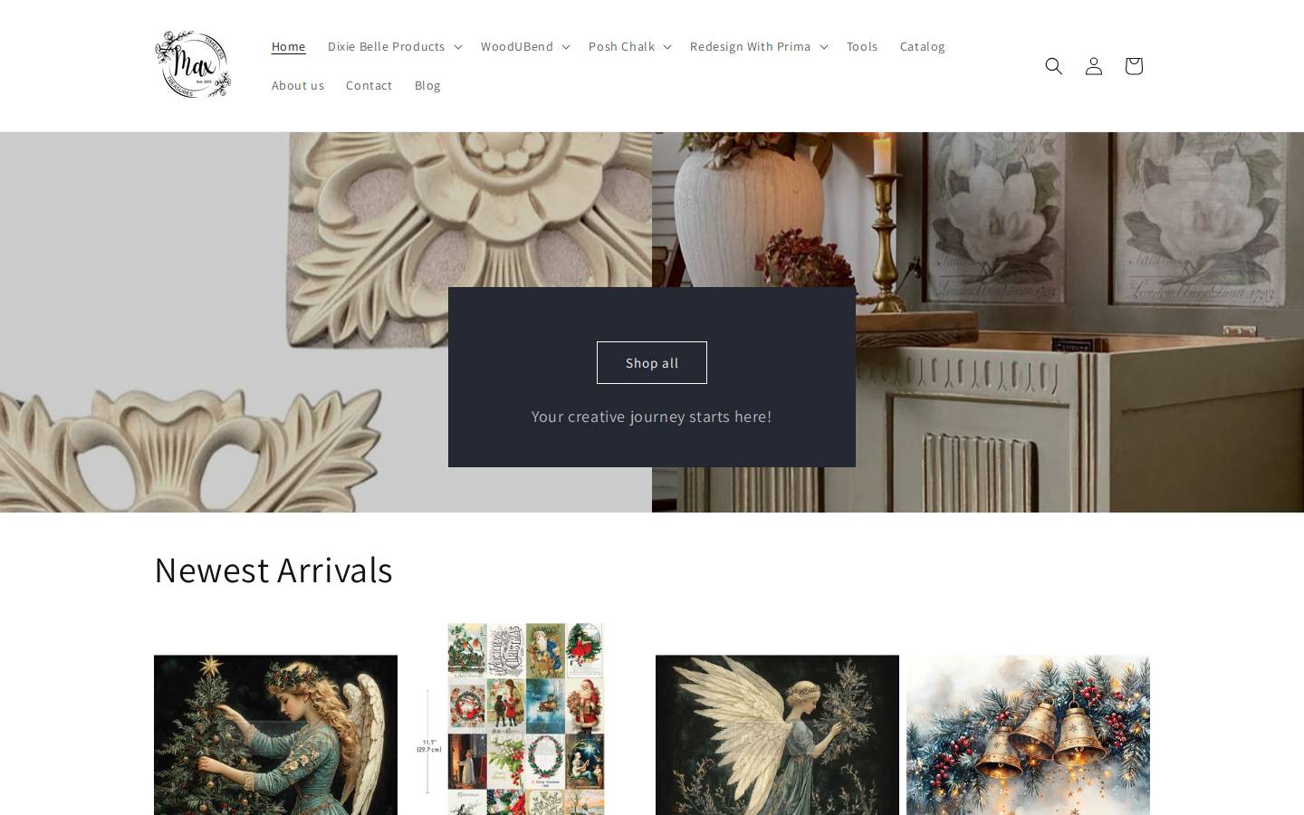 maxtimelesstreasures.com homepage screenshot