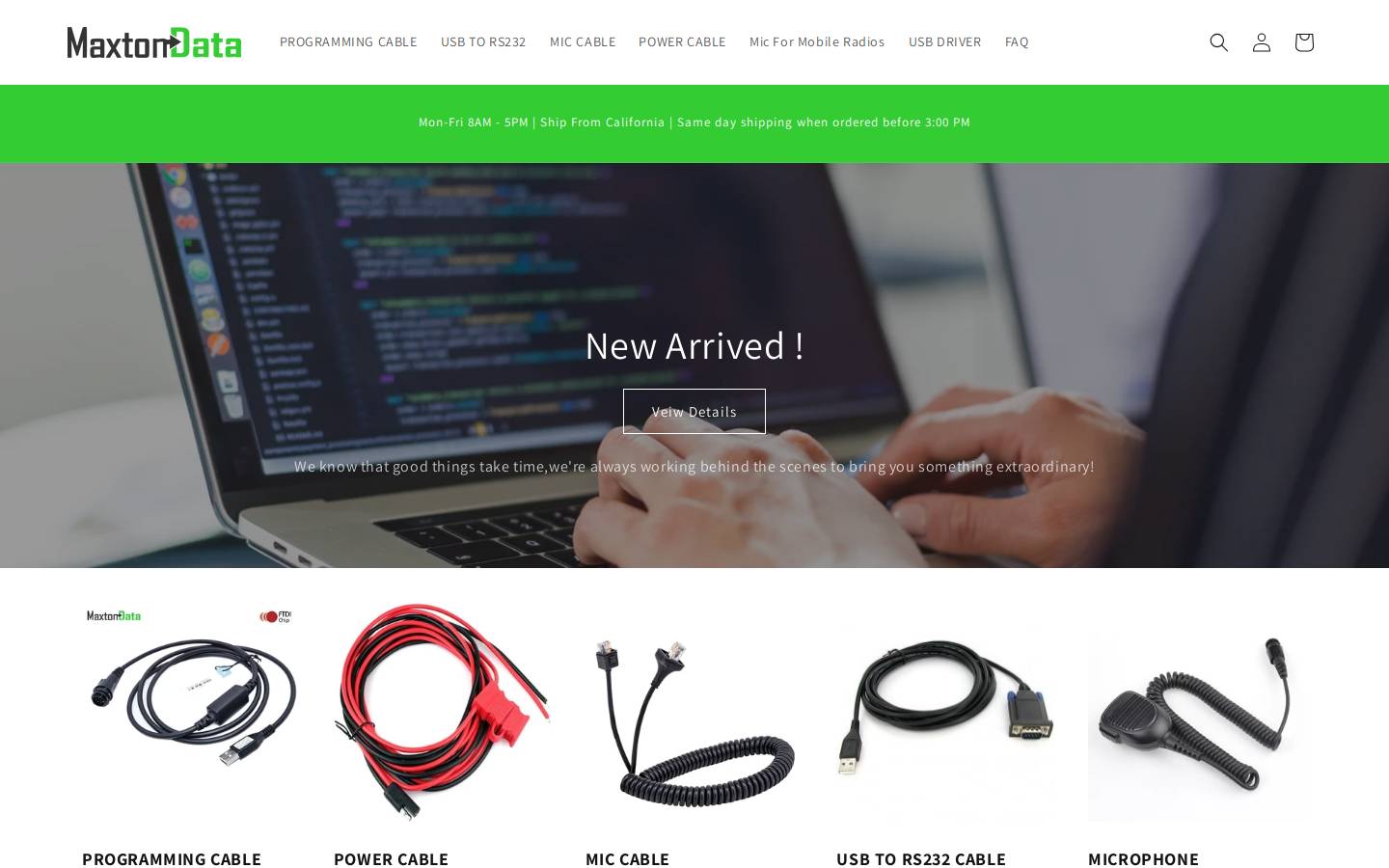maxtondata.com homepage screenshot