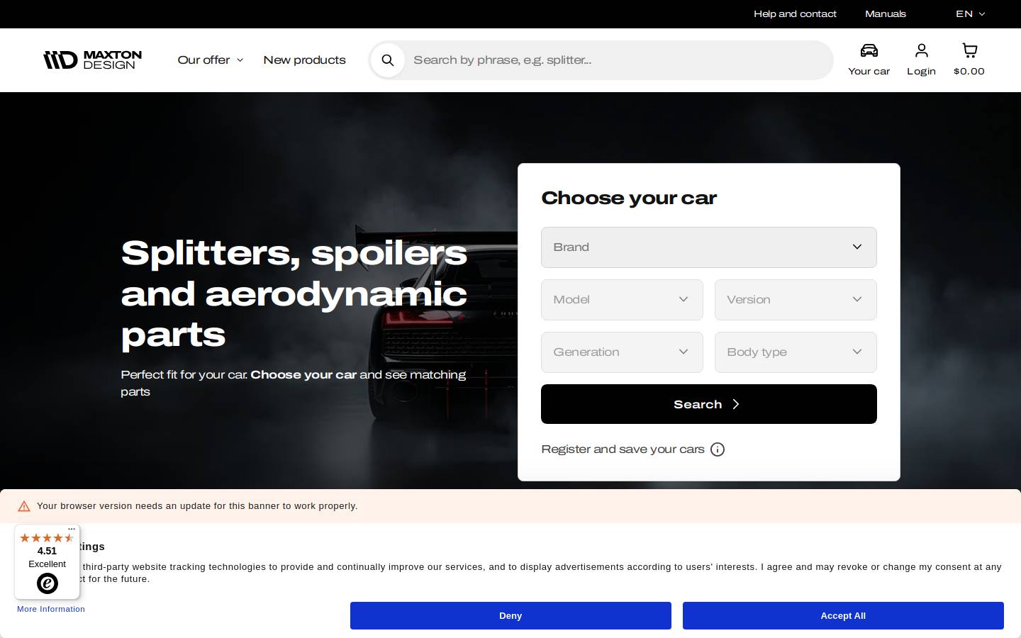 Maxtondesign homepage screenshot