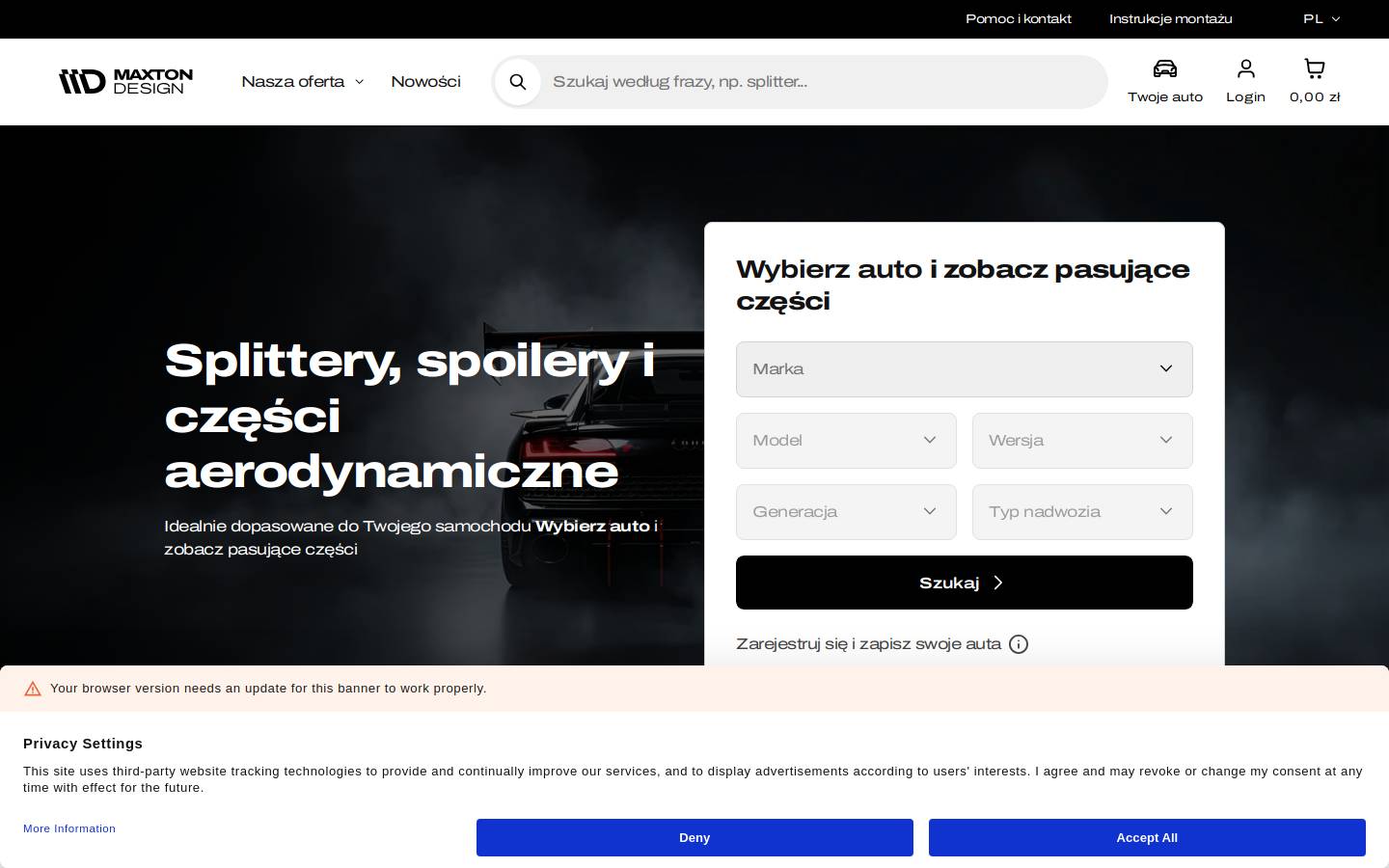 Maxtondesign homepage screenshot