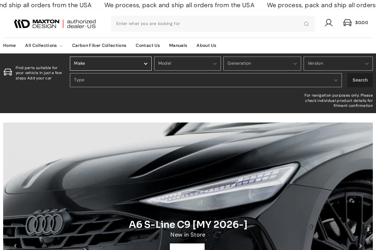 Maxton Design USA homepage screenshot