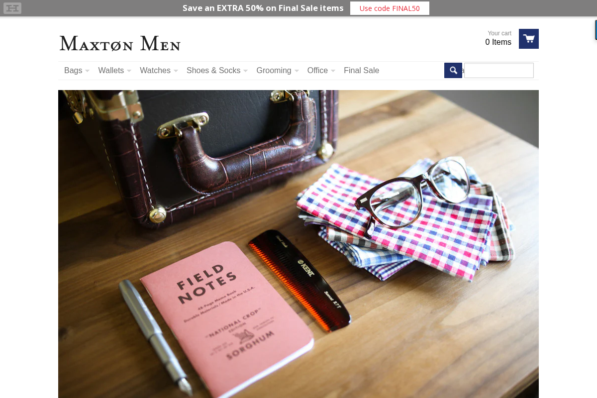 maxtonmen.com homepage screenshot