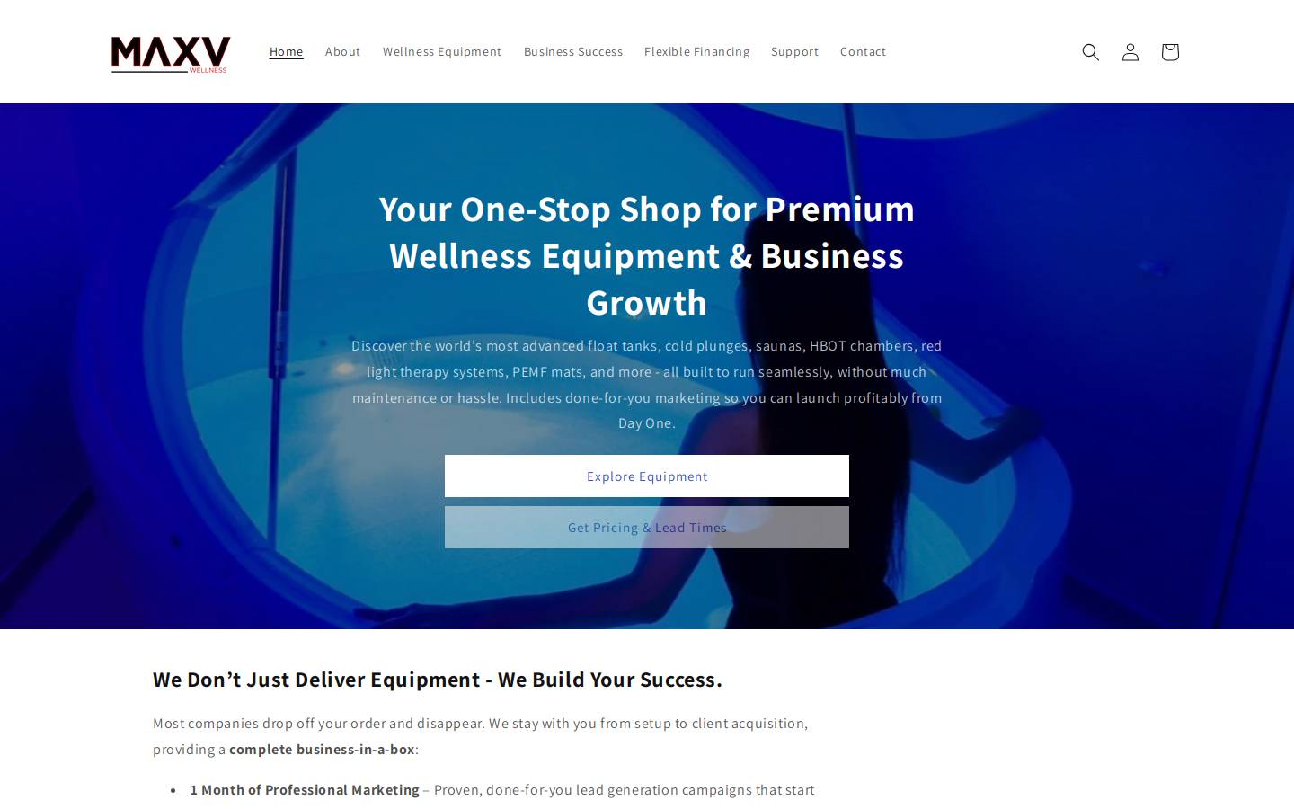 maxvitalitywellness.com homepage screenshot