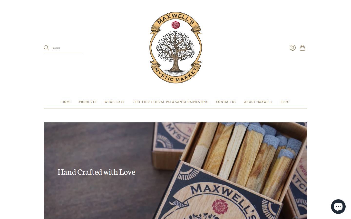 maxwellsmysticmarket.com homepage screenshot