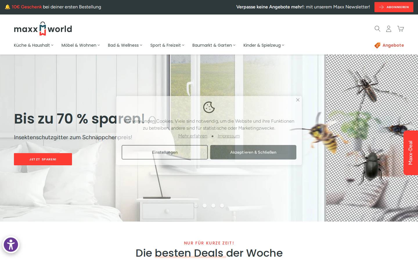 maxx-world.de homepage screenshot