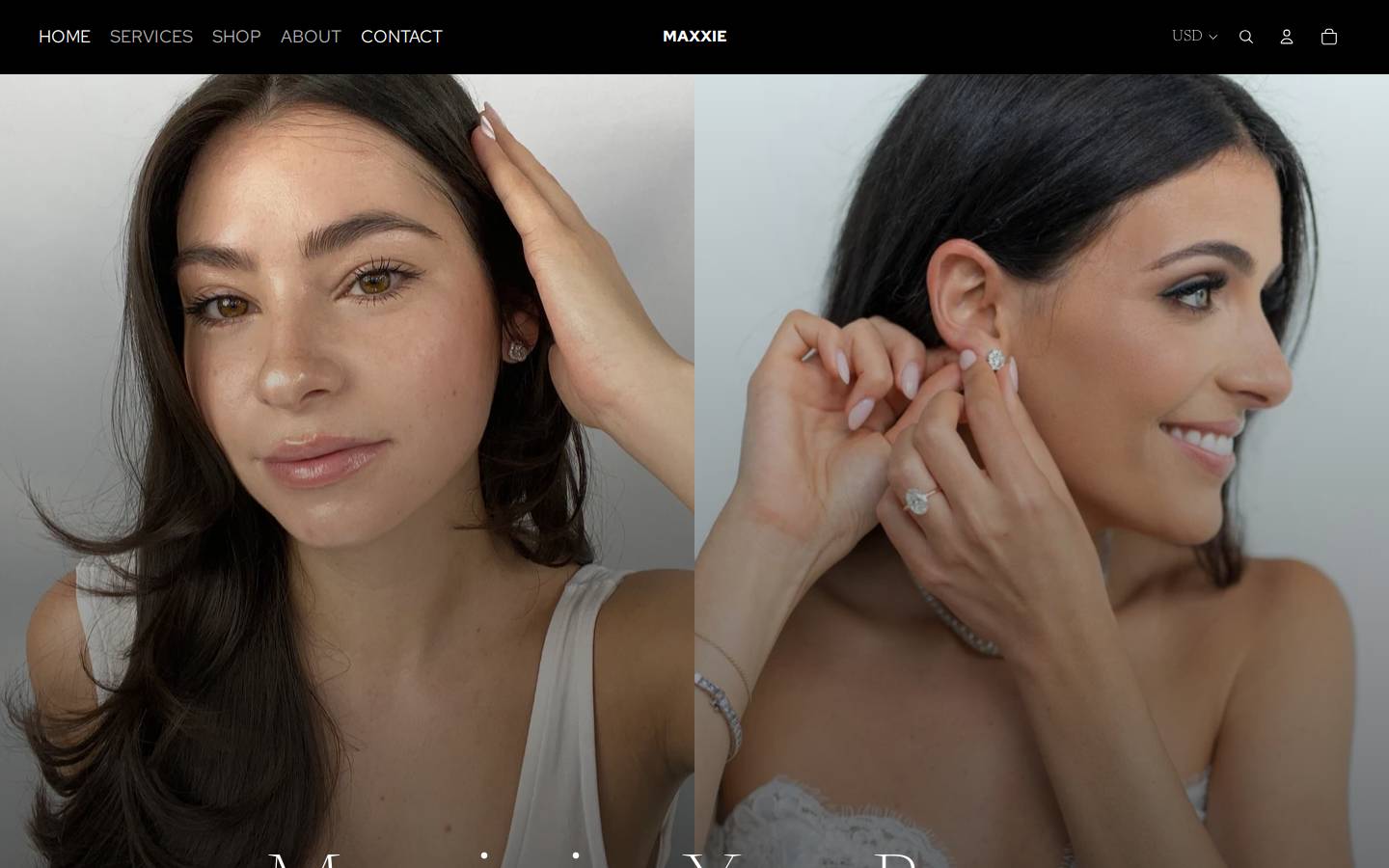 maxxiebrand.com homepage screenshot