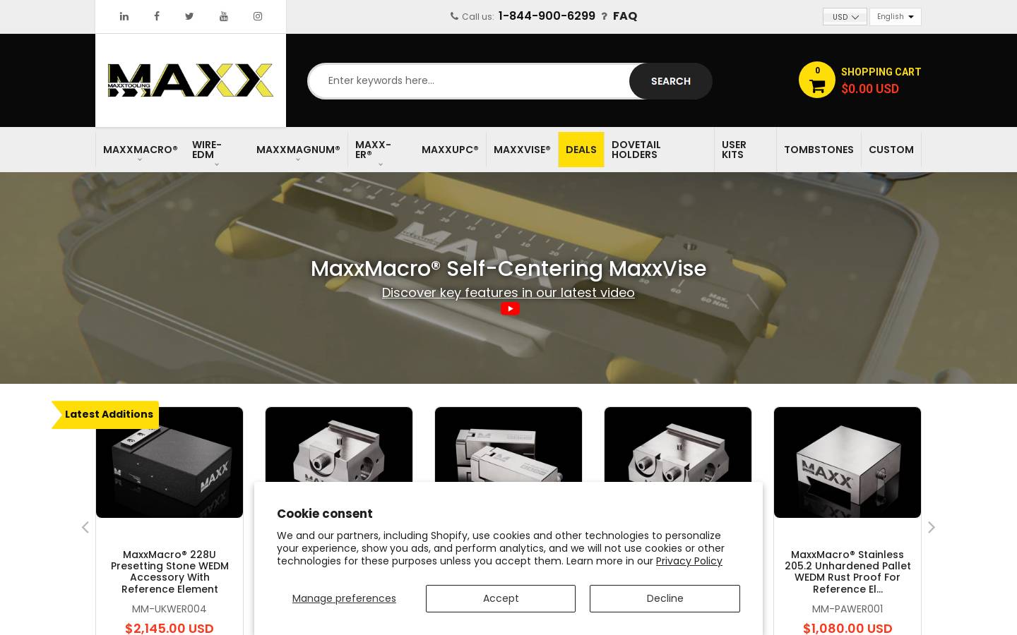 maxxtooling.co homepage screenshot
