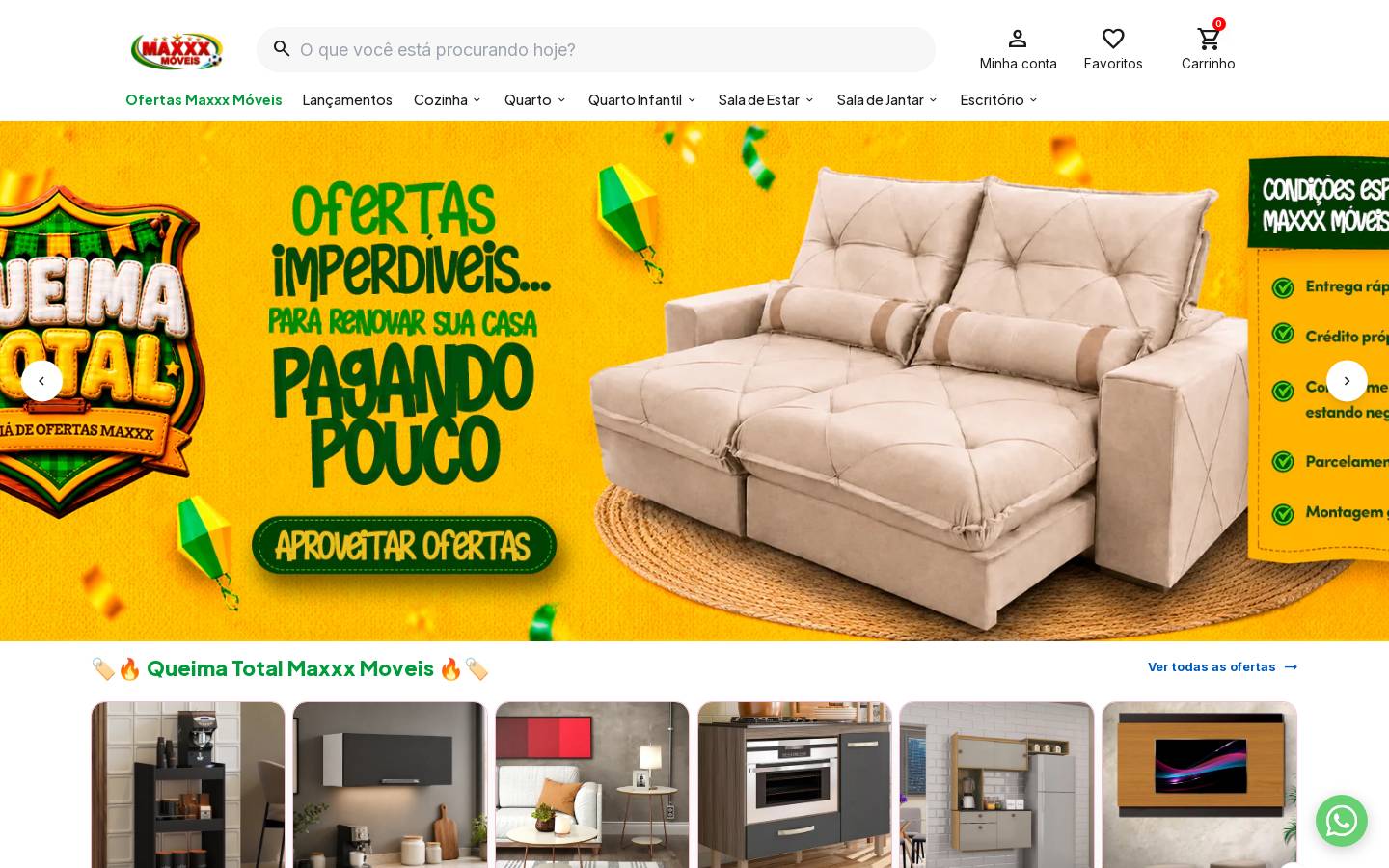 maxxxmoveis.com.br homepage screenshot