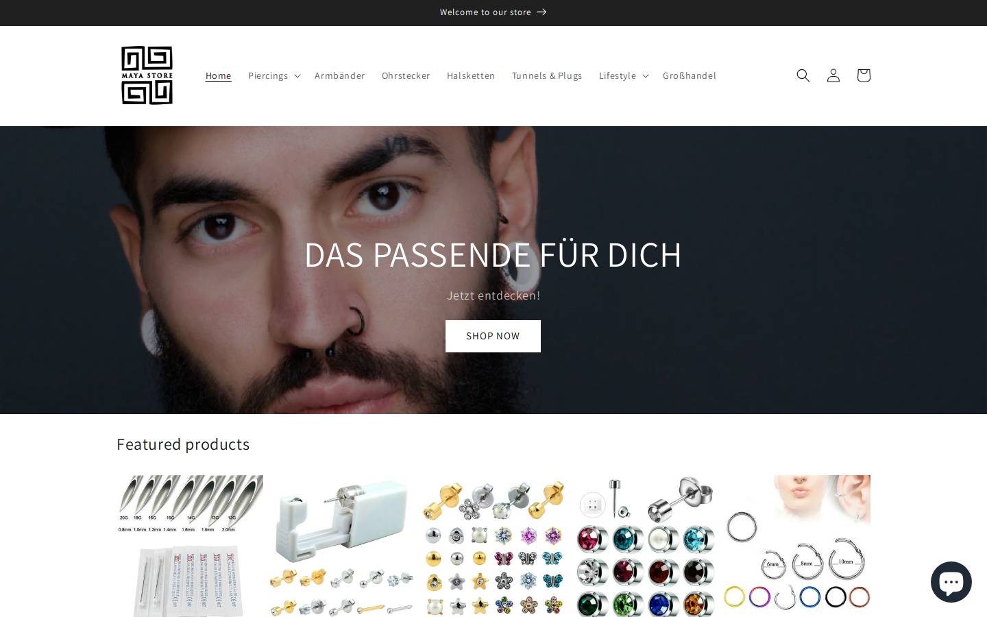 maya-store.com homepage screenshot