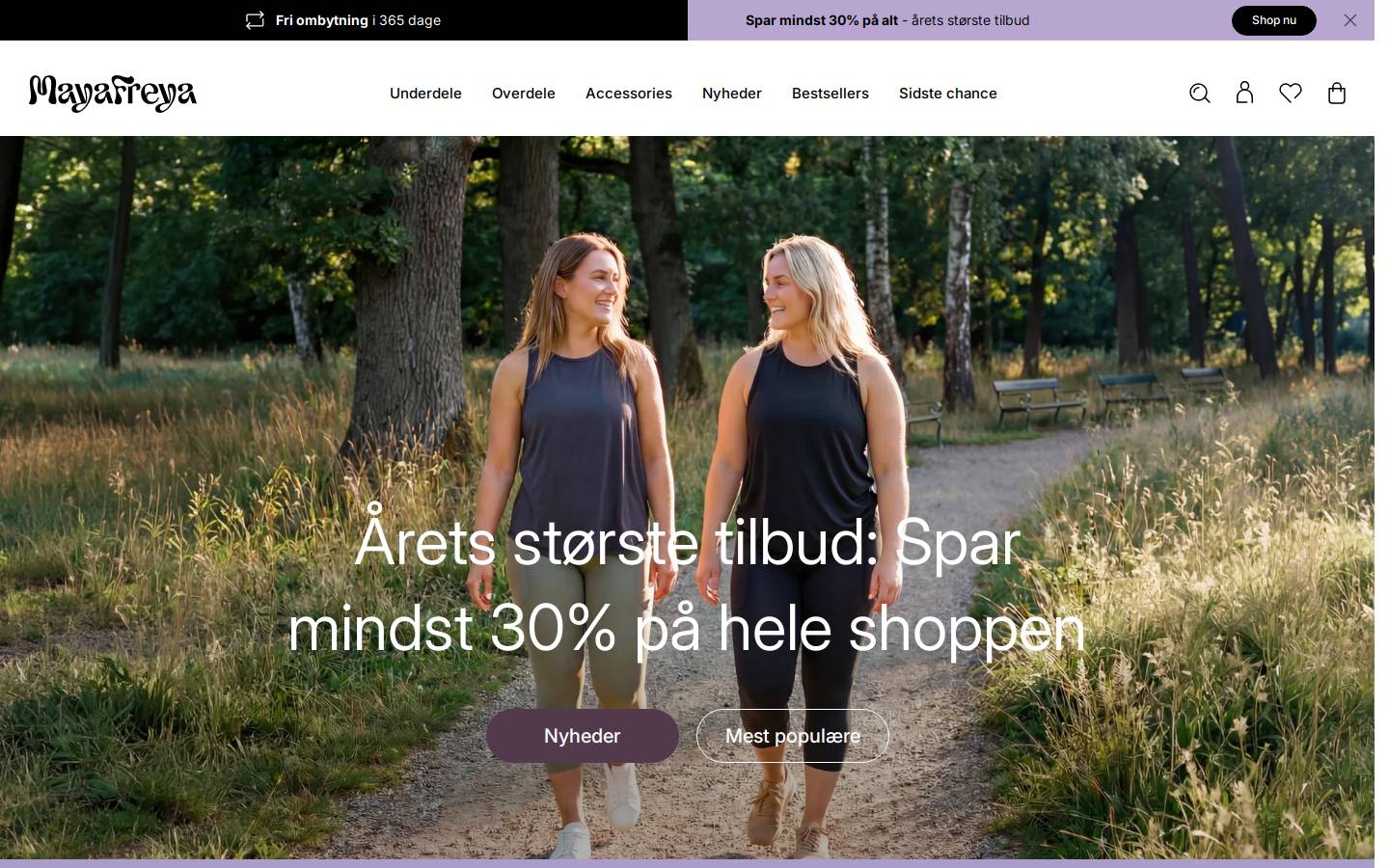 Maya Freya homepage screenshot