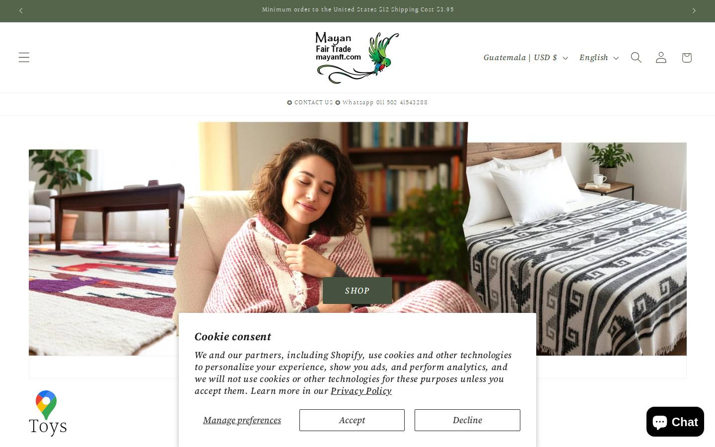 mayanft.com homepage screenshot