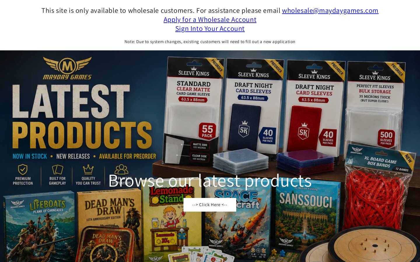 maydaydirect.com homepage screenshot