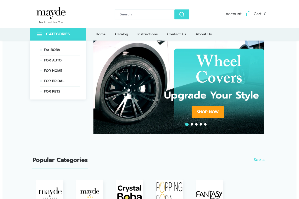 Mayde - premium quality products at friendly prices – Mayde.us homepage screenshot