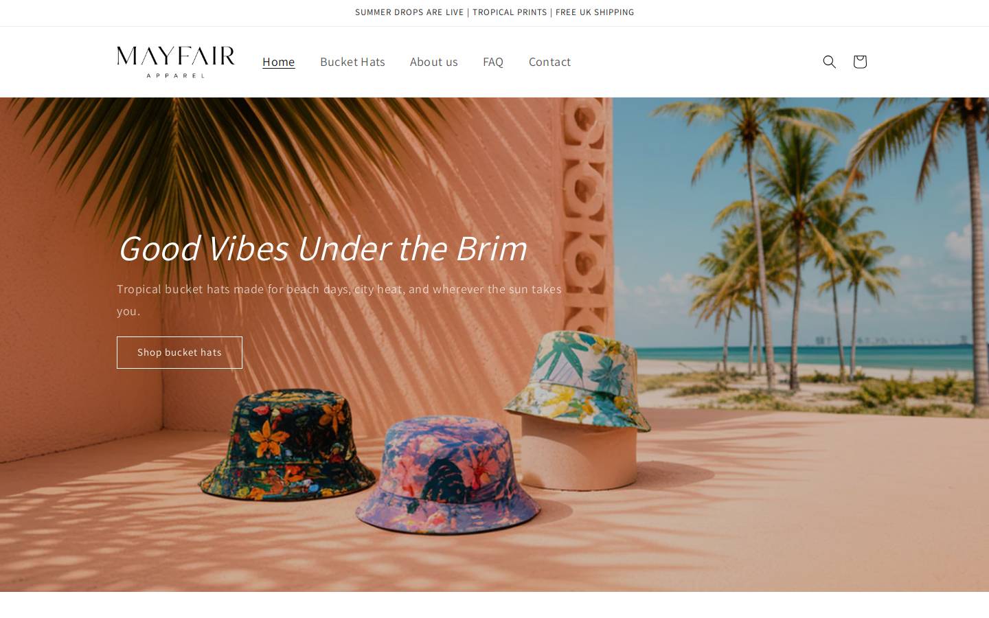 Mayfair Apparel homepage screenshot