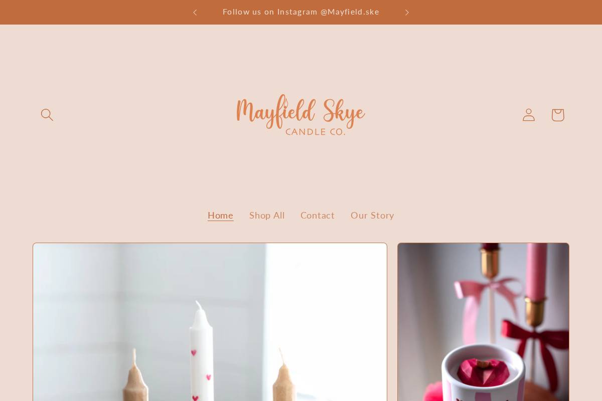 mayfield-skye.com homepage screenshot