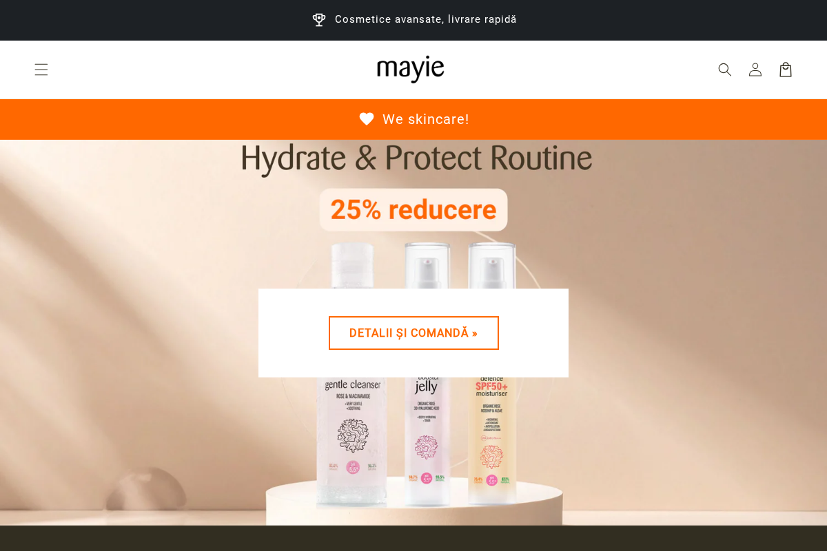 Mayie homepage screenshot