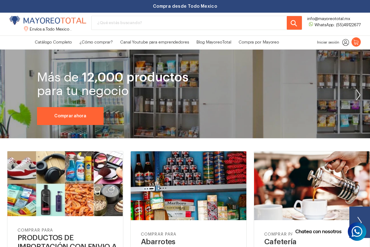 MayoreoTotal homepage screenshot