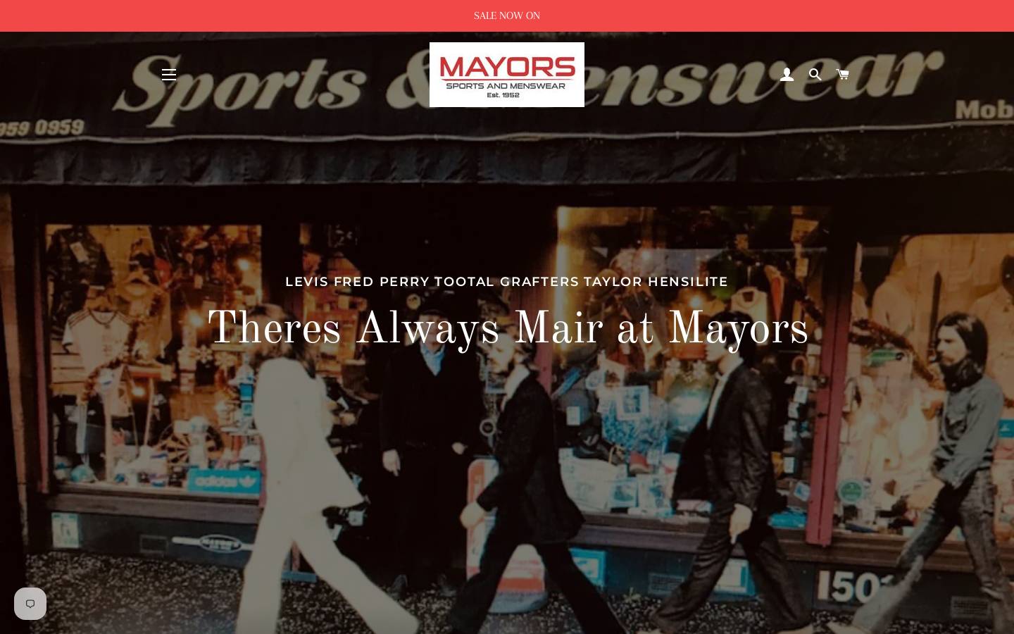 Mayorssports homepage screenshot