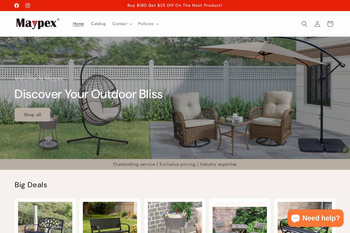 maypex.store homepage screenshot