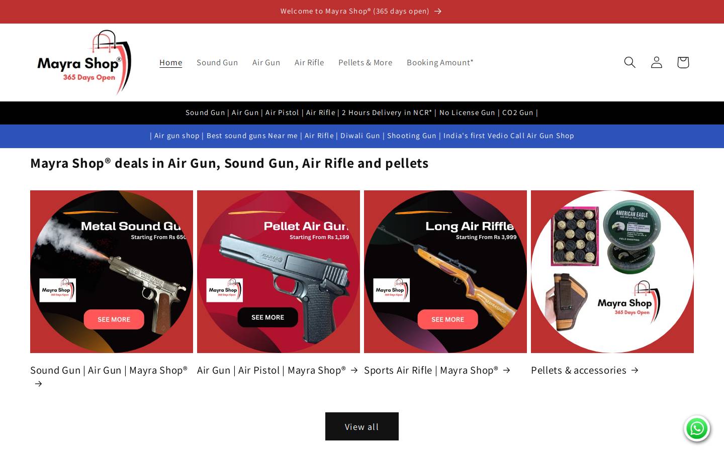 mayrashop365.com homepage screenshot