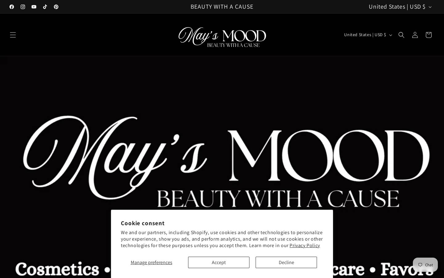 maysmood.com homepage screenshot