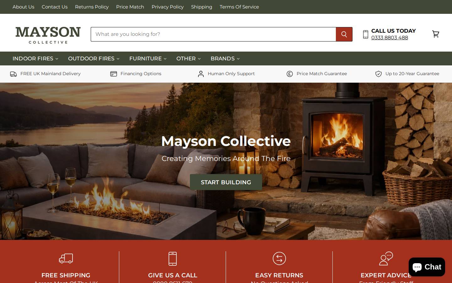 Mayson homepage screenshot