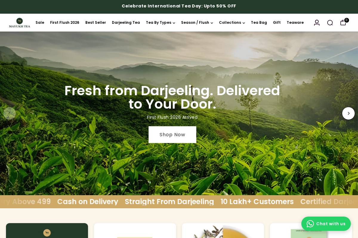 Mayukh Tea homepage screenshot