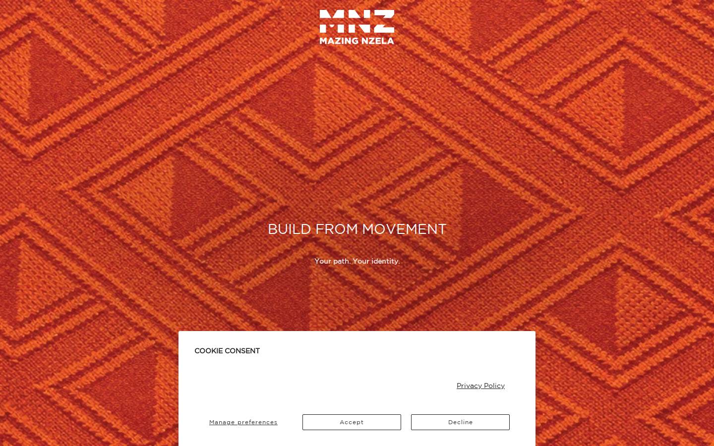 mazingnzela.com homepage screenshot