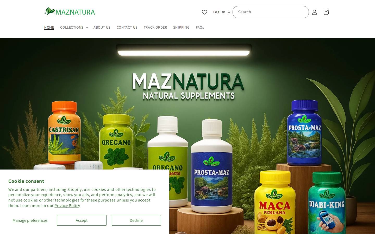 maznatura.com homepage screenshot
