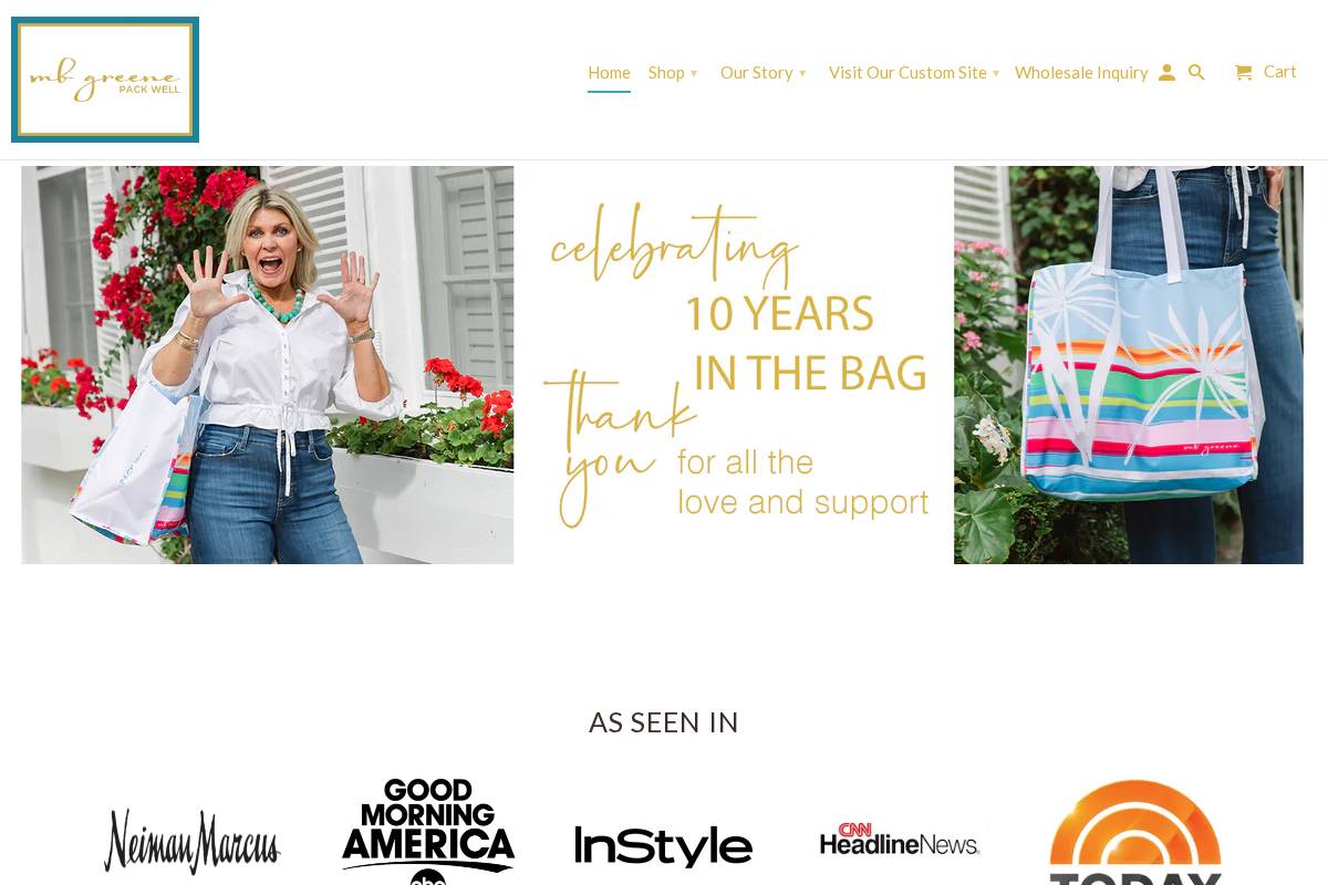 mbgreene.com homepage screenshot