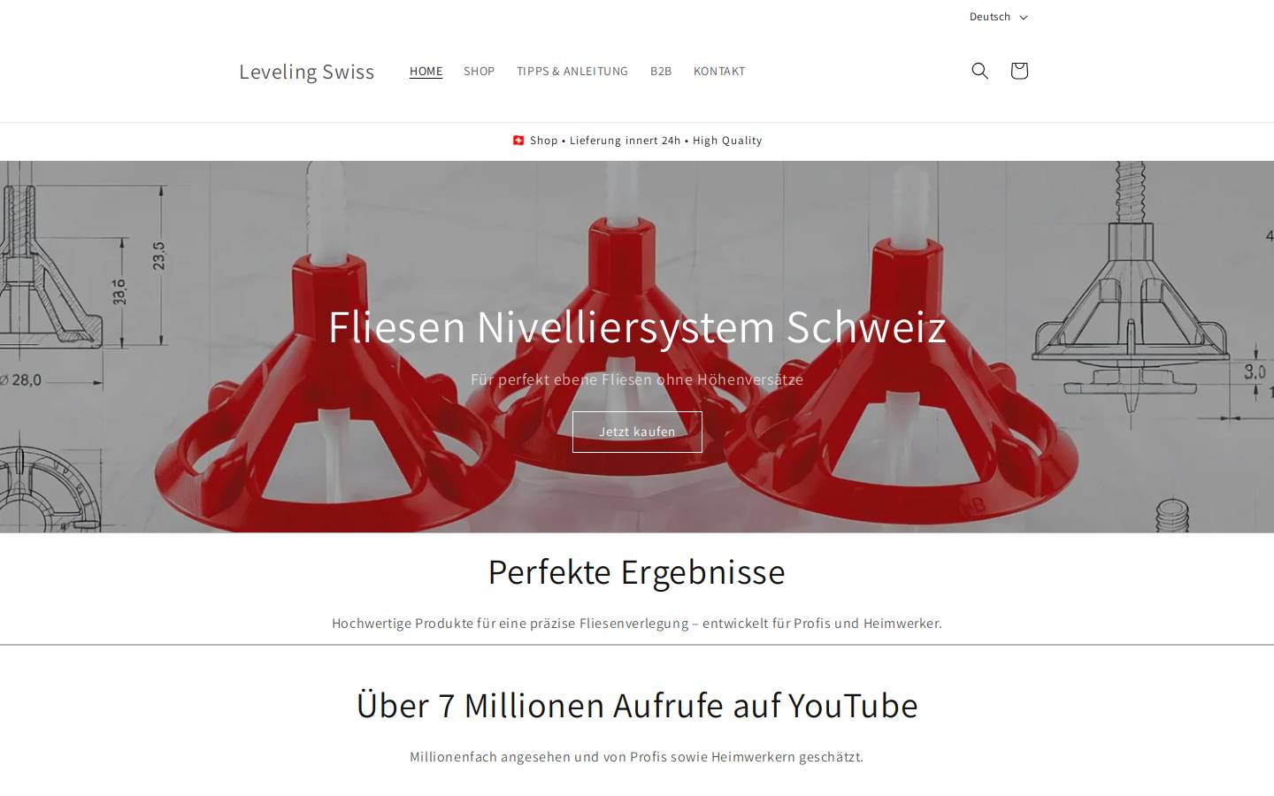 mbleveling.ch homepage screenshot