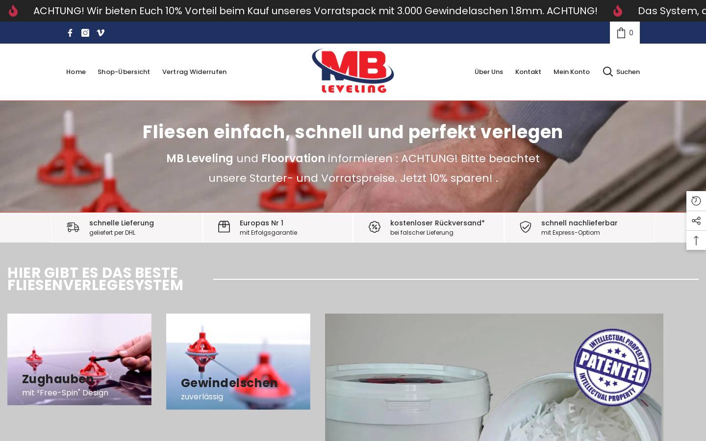 mbleveling.eu homepage screenshot