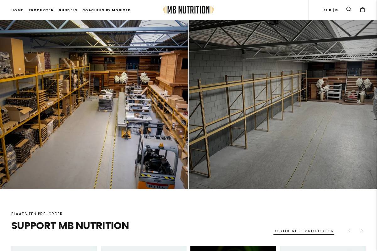 Mbnutrition homepage screenshot